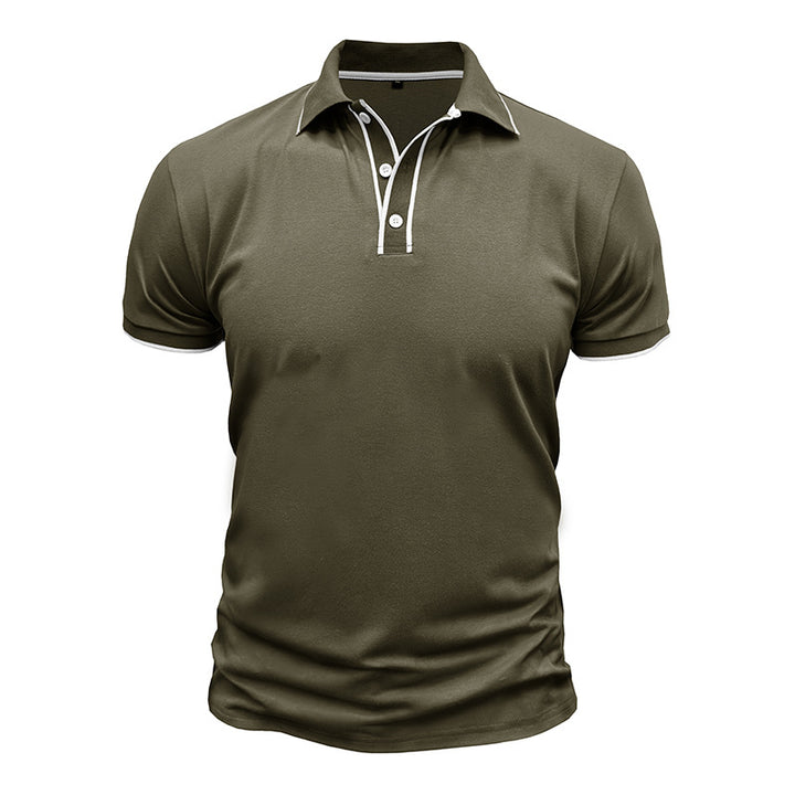 Herren Poloshirt mit atmungsaktivem Funktionsmaterial und modernem Knopfdesign Echoarchiv