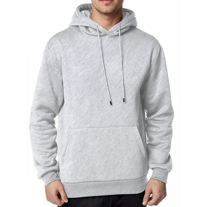 Herren minimalistischer Kapuzenpullover mit weichem Fleece-Innenfutter und Kängurutasche – Cavarno