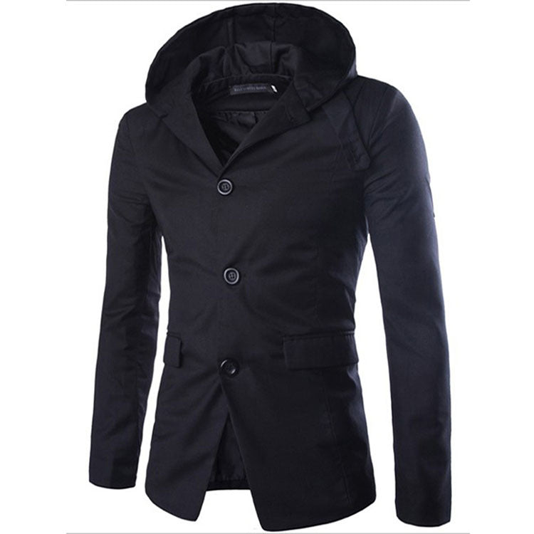 Herren modische Blazerjacke mit Kapuze Echoarchiv