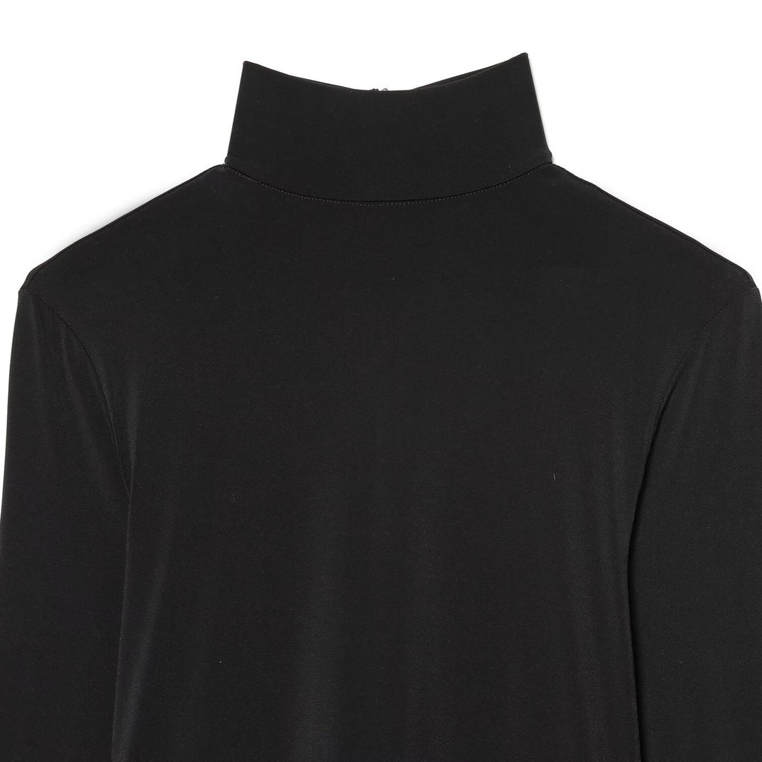 Damen Jumpsuit mit Stehkragen, weitem Plissee-Hosenbein und Knöchel-Bindebändern Echoarchiv