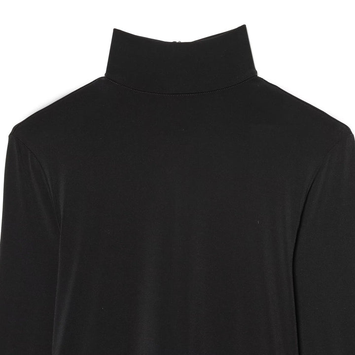 Damen Jumpsuit mit Stehkragen, weitem Plissee-Hosenbein und Knöchel-Bindebändern Echoarchiv