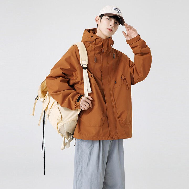 Herren Leichte Funktionsjacke mit hohem Kragen und praktischen Taschen Echoarchiv