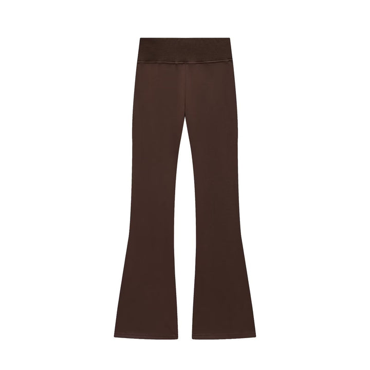 Damen 600+ hochtaillierte ausgestellte Jersey‑Hose mit Stretchbund Echo Archiv