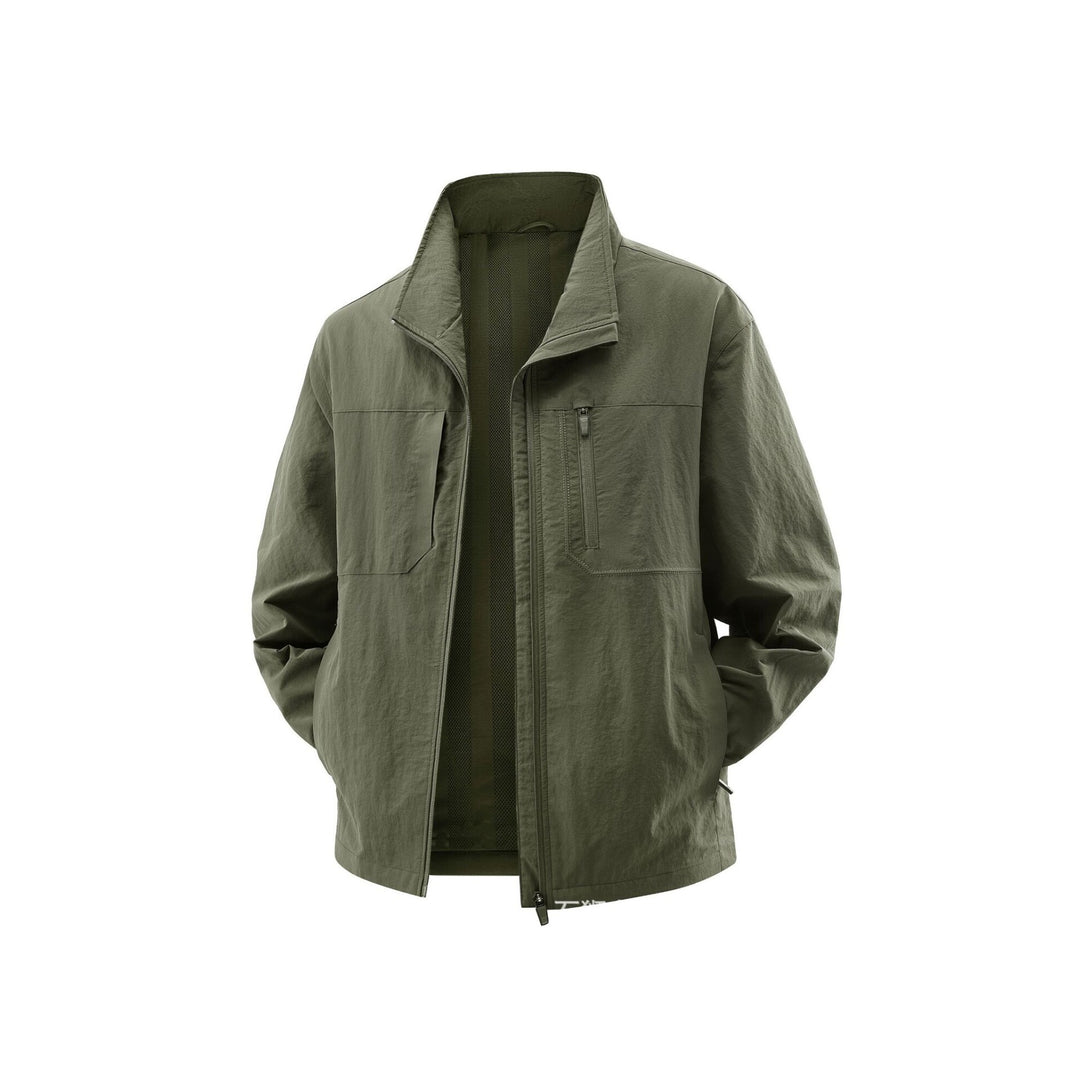 Herren Leichte Field-Utility-Jacke mit Mesh‑Futter, Stehkragen und Reißverschlusstaschen Echo Archiv