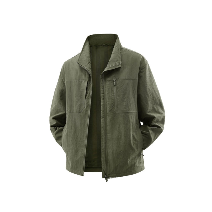 Herren Leichte Field-Utility-Jacke mit Mesh‑Futter, Stehkragen und Reißverschlusstaschen Echo Archiv