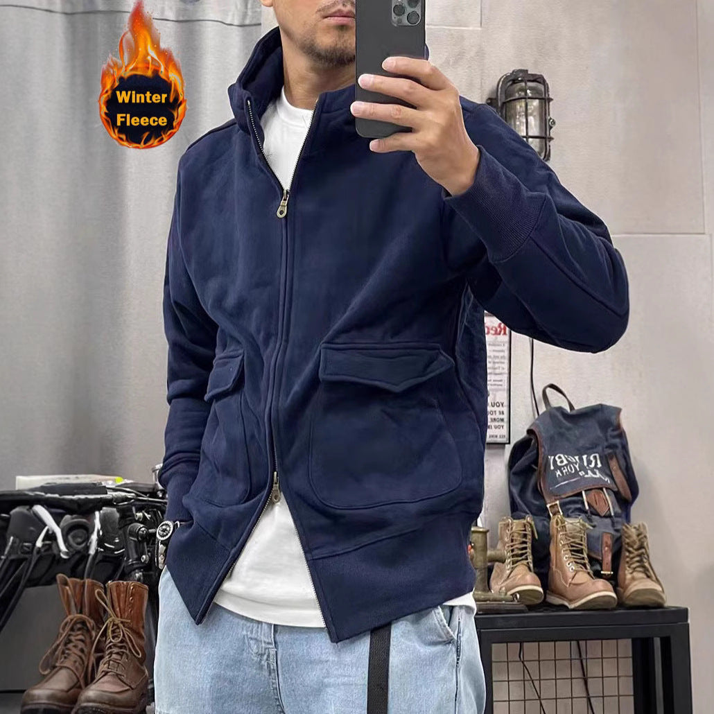 Herren warme Fleecejacke mit praktischen Taschen und modernem Schnitt Echoarchiv