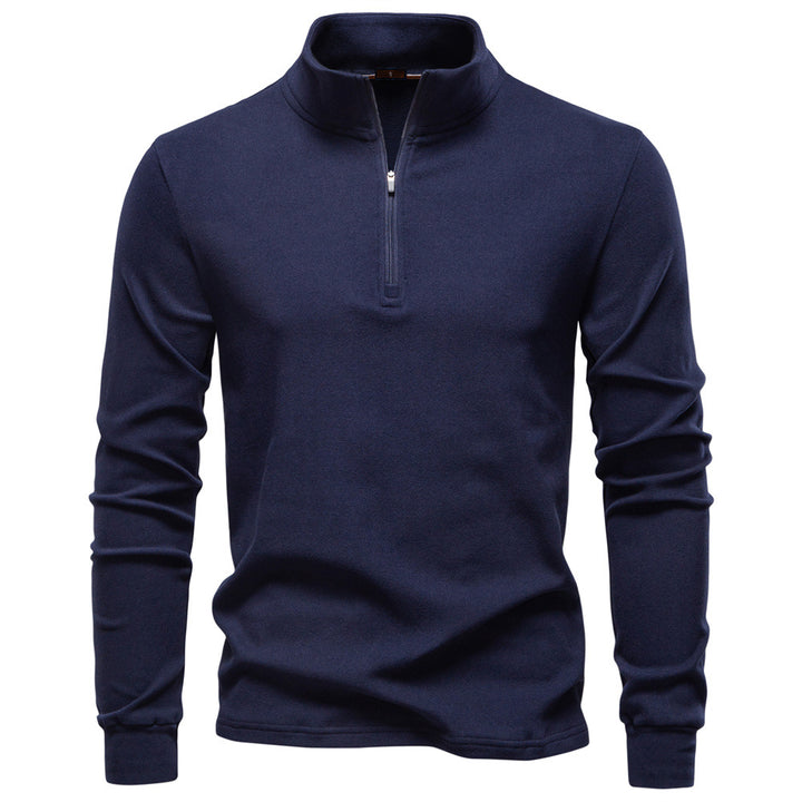 Herren funktionaler Sweatshirt mit hohem Kragen und kurzem Reißverschluss Echoarchiv