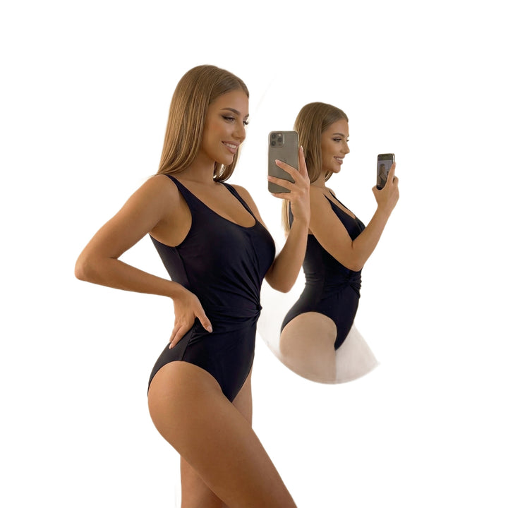 Damen Eleganter Einteiler mit raffinierter Wickeloptik Echo Archiv