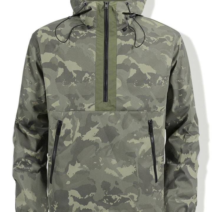 Herren Camouflage-Anorak mit Kapuze, halbem Reißverschluss und wasserabweisender Beschichtung Echoarchiv