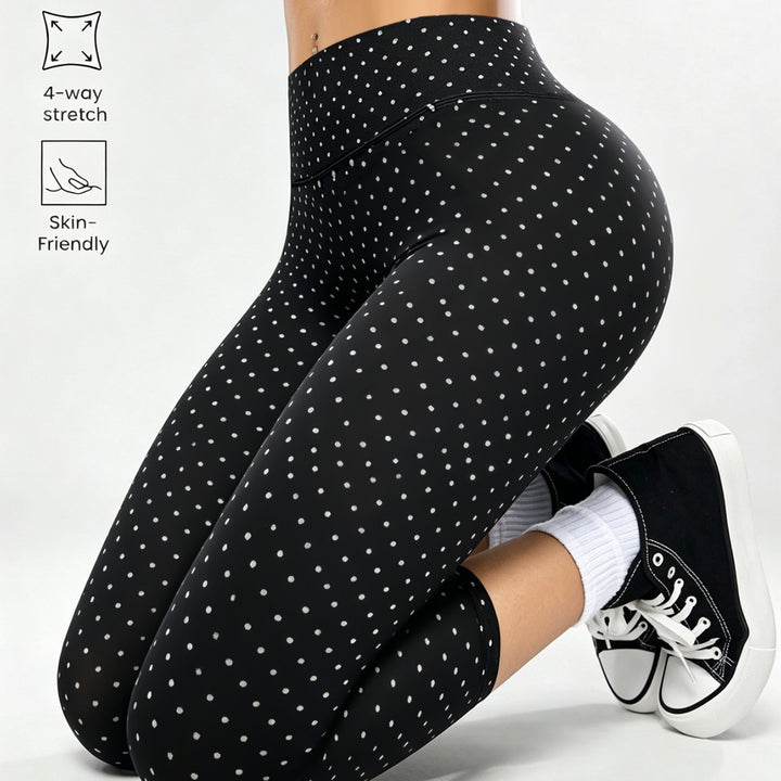 Damen Sportliche 3/4-Leggings mit Y-förmigen Nähten und Anti-Cellulite-Effekt Echo Archiv