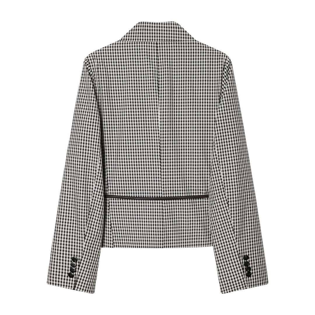 Damen nan taillierter Doppelreiher-Blazer mit Tunnelzug und Kordelbindegürtel Echo Archiv