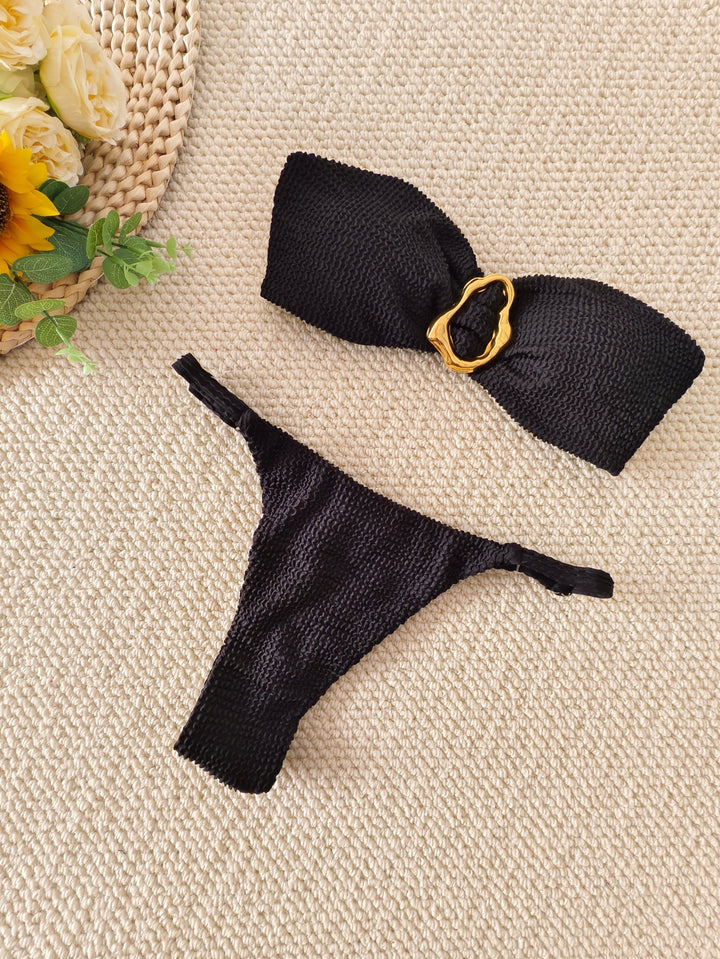 Damen Bandeau-Bikini mit dekorativem Ringdetail Echo Archiv