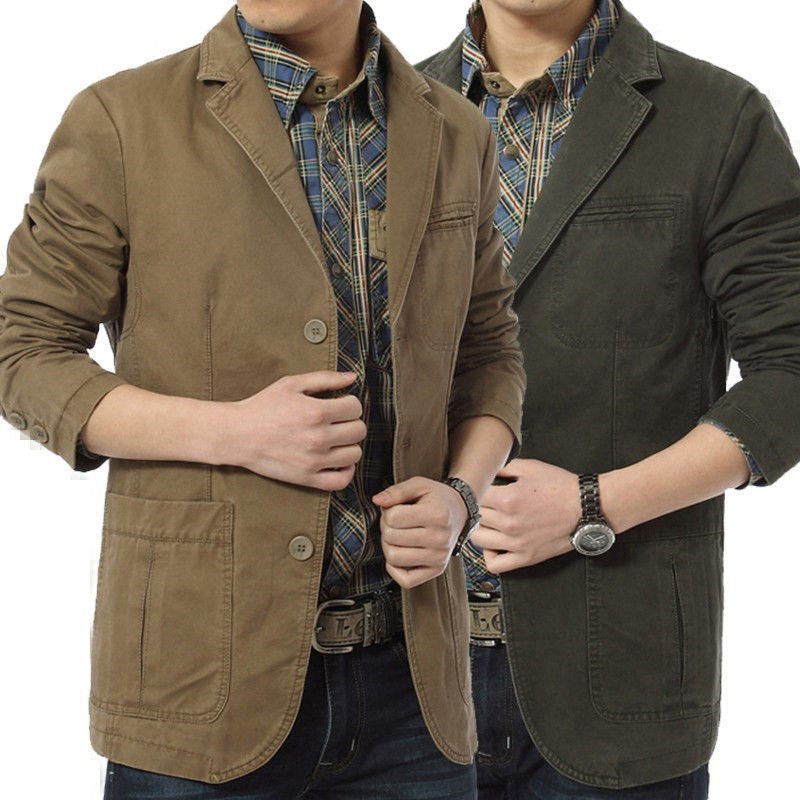 Herren Modische Leinenblazerjacke Echo Archiv