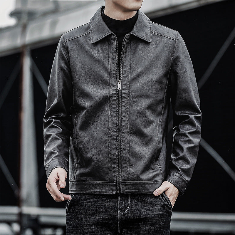Herren Lässige Kunstlederjacke Echo Archiv