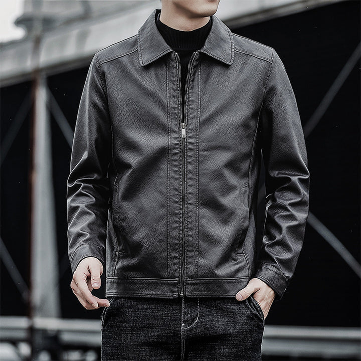 Herren Lässige Kunstlederjacke Echo Archiv