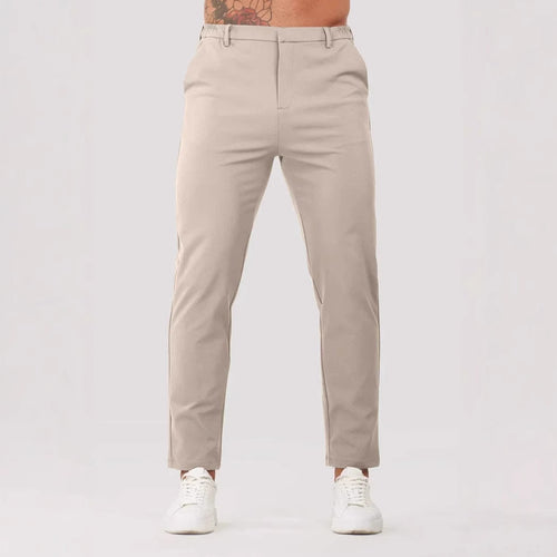 Herren Slim Fit Chinohose mit elastischem Bund und seitlichen Taschen Echoarchiv