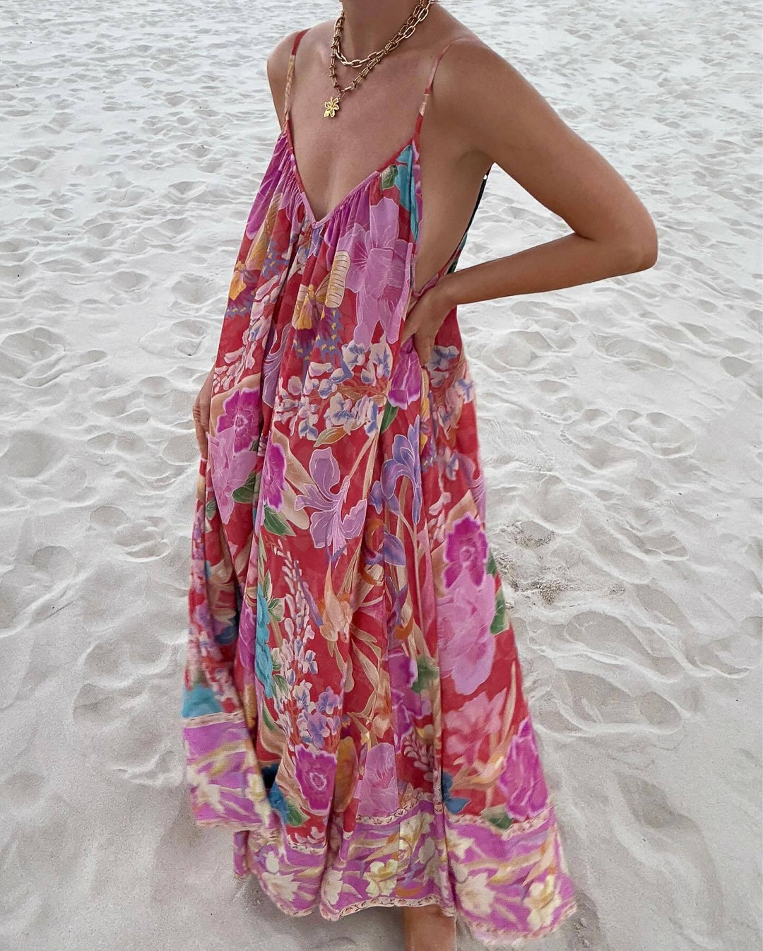 Damen Maxikleid mit floralem Muster Echo Archiv