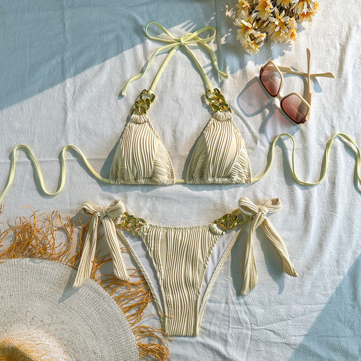 Damen Triangel-Bikini mit raffinierten Kettendetails Echo Archiv