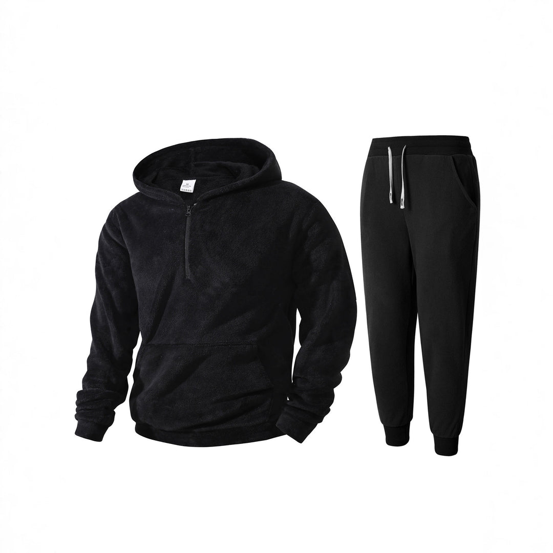 Herren kuscheliges Fleece-Hoodie und Jogginghose Set Echoarchiv