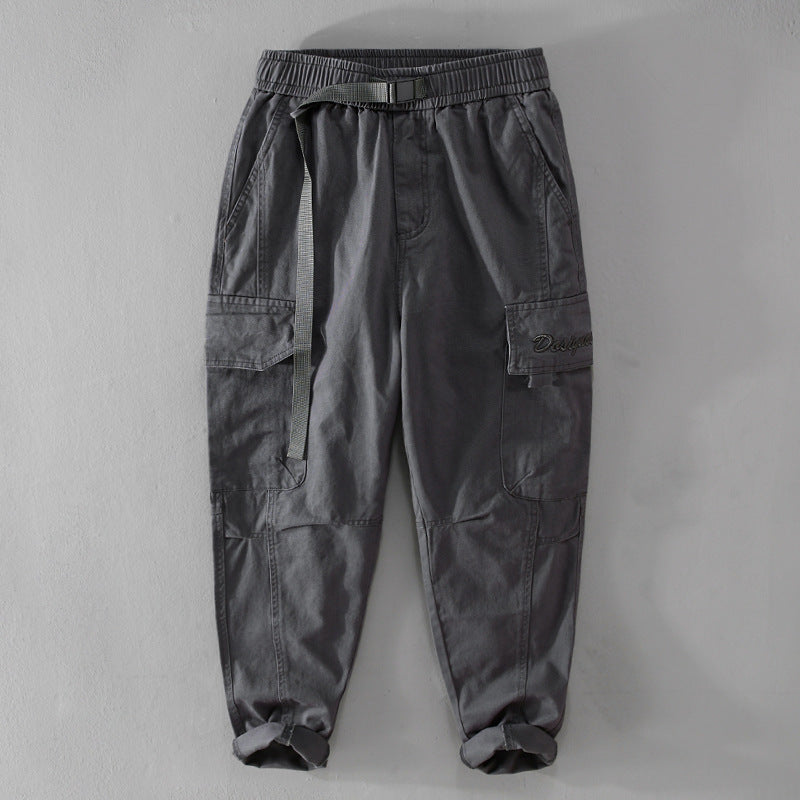 Herren Cargohose im Military-Look mit verstärkten Knien und elastischem Beinabschluss Echoarchiv