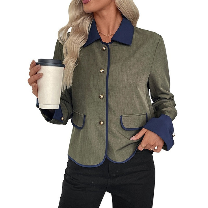 Damen Modische Blazerjacke mit kontrastierenden Ärmeln Echo Archiv