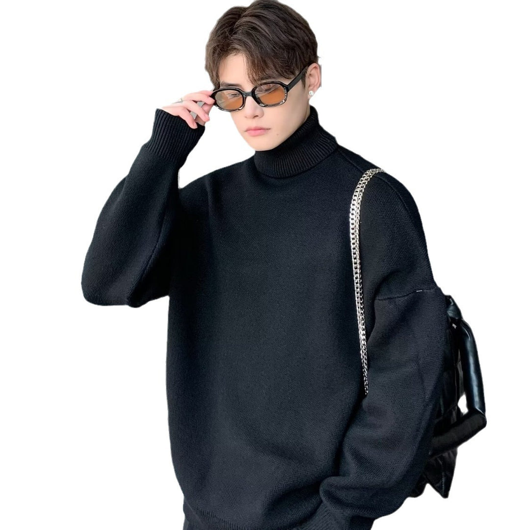Herren Pullover mit hohem Kragen aus hochwertiger Baumwolle Echoarchiv