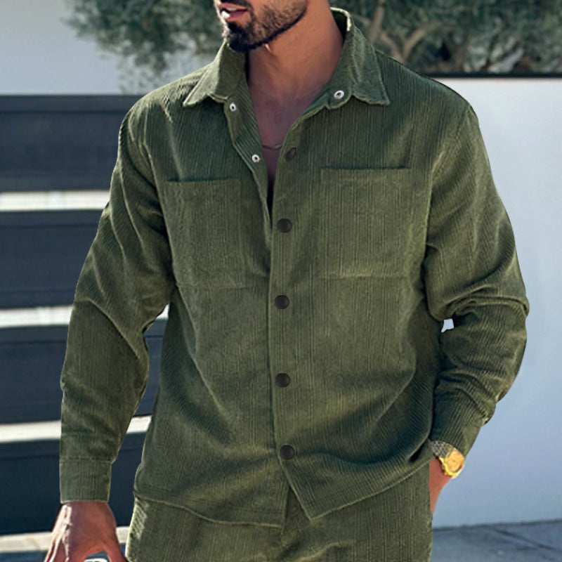 Herren Hemd aus weichem Flanell mit praktischen Brusttaschen und Echoarchivrnem Schnitt Echoarchiv