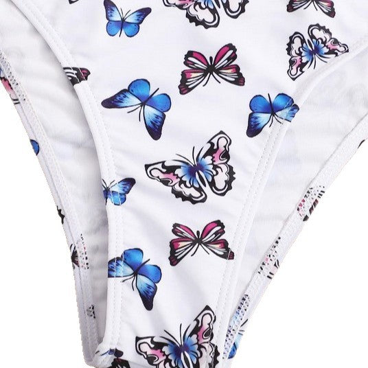 Damen Sportliches Bikini-Set mit verspieltem Schmetterlingsmuster Echo Archiv