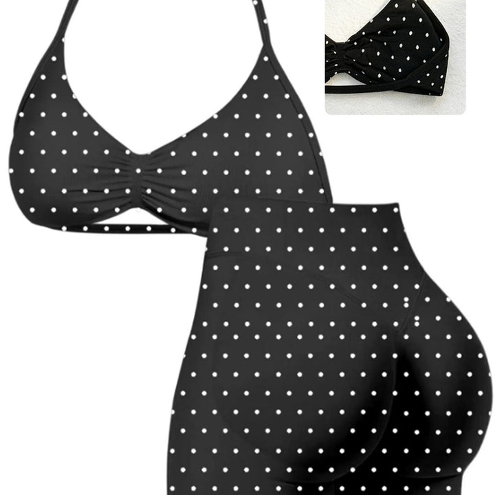 Damen Sportliches Bikini-Set mit hochgeschnittenen Shorts und rüschendetail Echo Archiv
