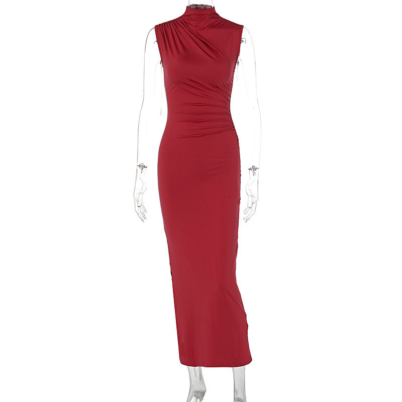 Damen Elegantes Wickelkleid mit figurbetontem Schnitt und hohem Schlitz Echo Archiv