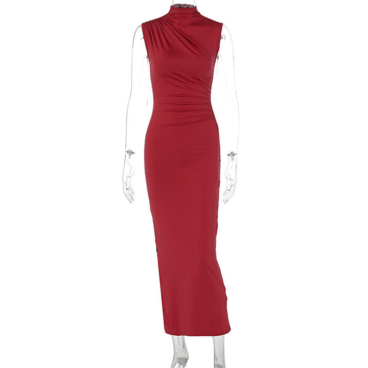 Damen Elegantes Wickelkleid mit figurbetontem Schnitt und hohem Schlitz Echo Archiv