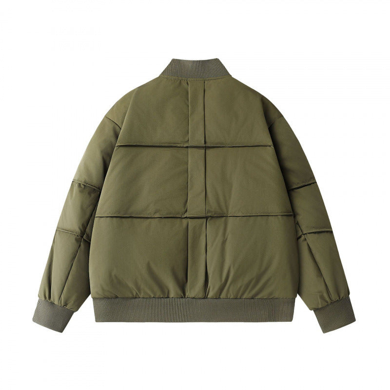 Unisex Boxy-wattierte Bomberjacke im Oversize-Cut mit geripptem Saum und Stehkragen Echo Archiv