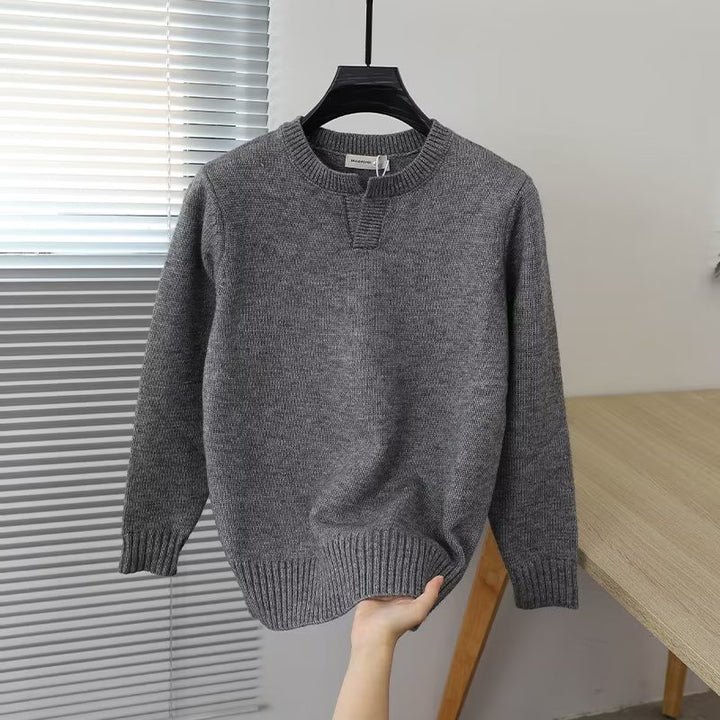 Damen Eleganter Strickpullover mit Stehkragen – Mavelle