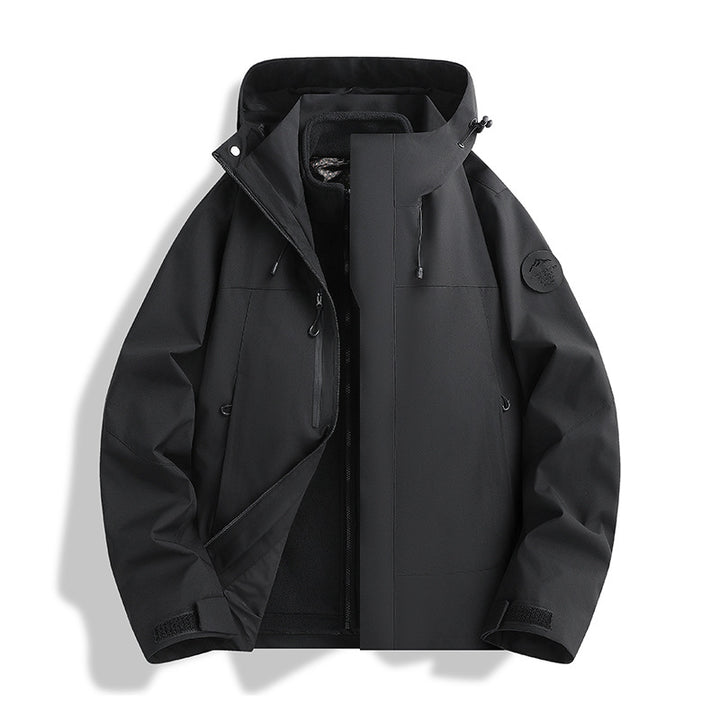 Herren Atmungsaktive, Wasserdichte Softshell-Jacke mit Fleecefutter und Kapuze Echo Archiv