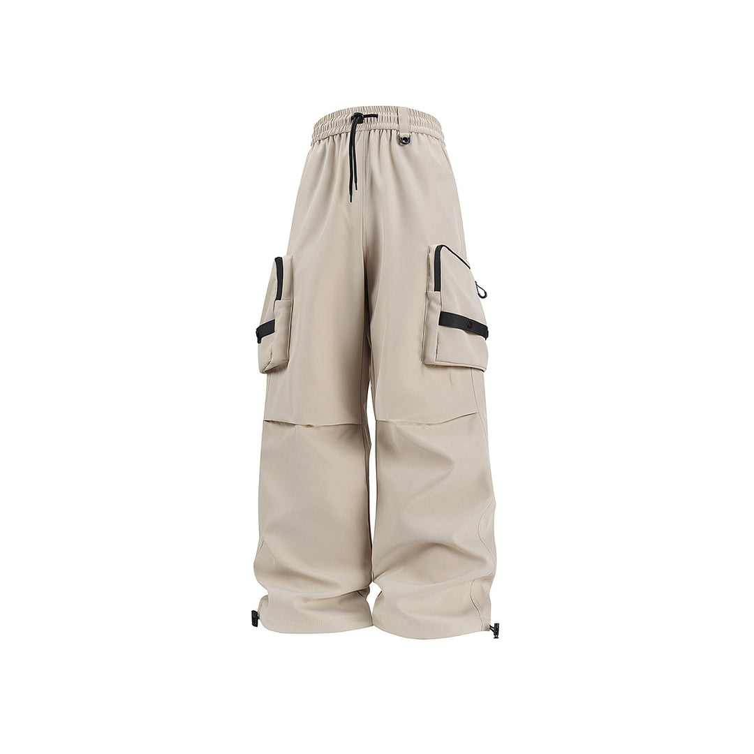 Herren Weite Utility-Cargohose mit großvolumigen Klappentaschen und Kordelzugbund Echo Archiv