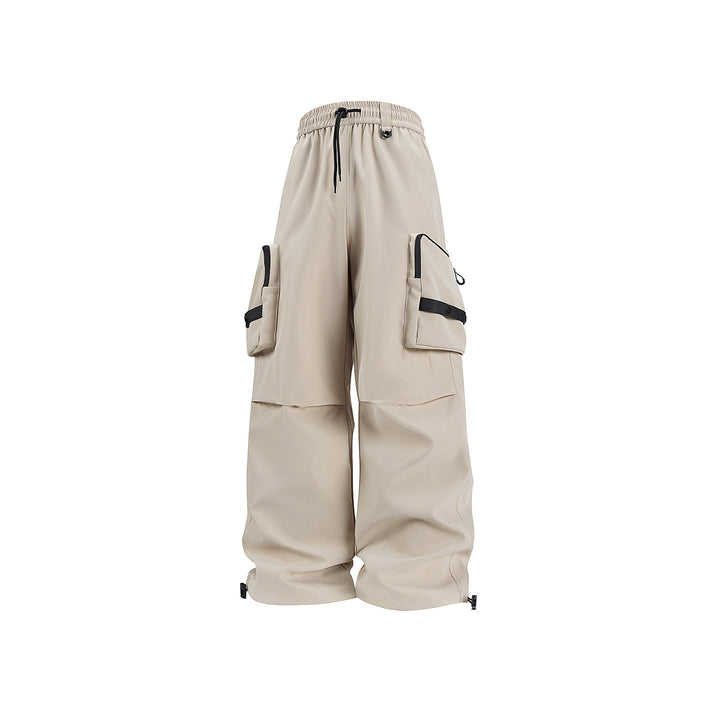 Herren Weite Utility-Cargohose mit großvolumigen Klappentaschen und Kordelzugbund Echo Archiv