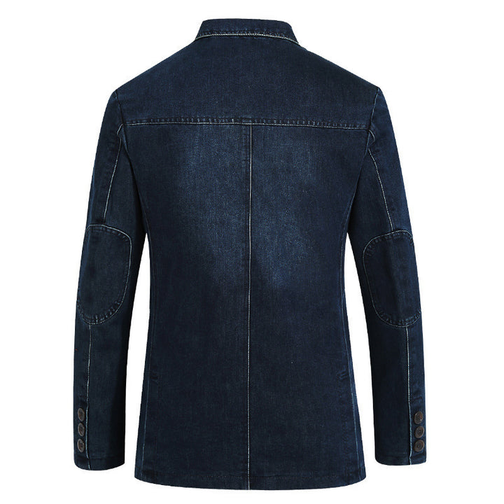 Herren nan Denim-Sakko im Blazerstil mit Stretch, aufgesetzten Taschen und leichtem Innenfutter Echo Archiv