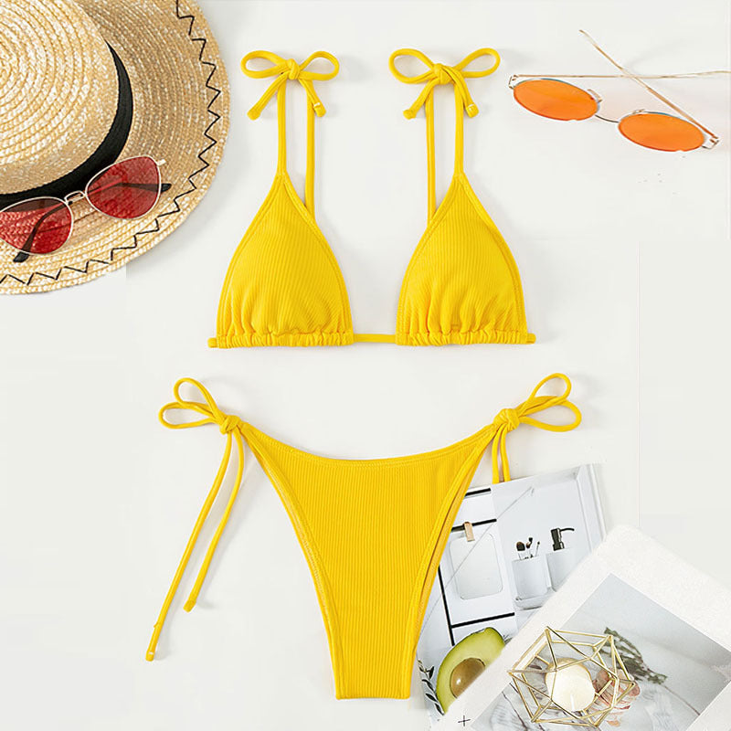 Damen Triangel-Bikini mit raffinierten Trägerschleifen Echo Archiv