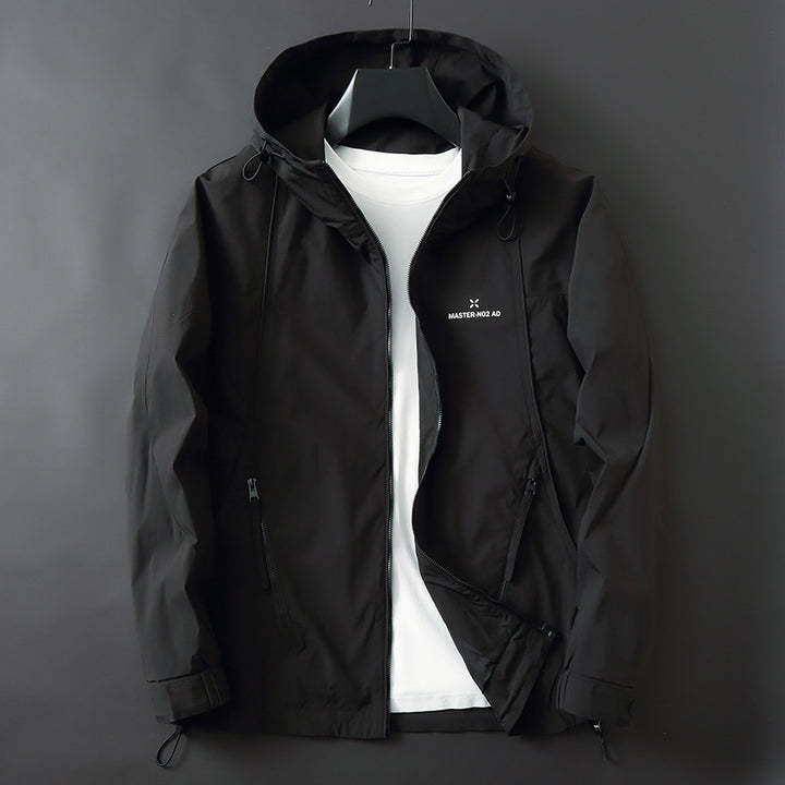 Herren Leichte wasserabweisende Softshelljacke mit Kapuze, verstellbaren Bündchen und Reißverschlusstaschen Echo Archiv