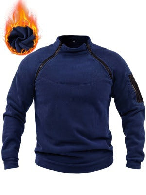 Herren Thermo-Tactical-Sweatshirt mit Fleece-Innenfutter, Reißverschluss-Schultern & Armtasche Echo Archiv