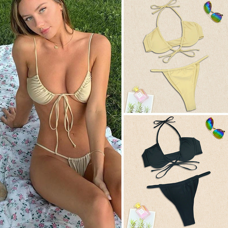 Damen Push-Up Bikini mit verstellbaren Bindebändern Echo Archiv