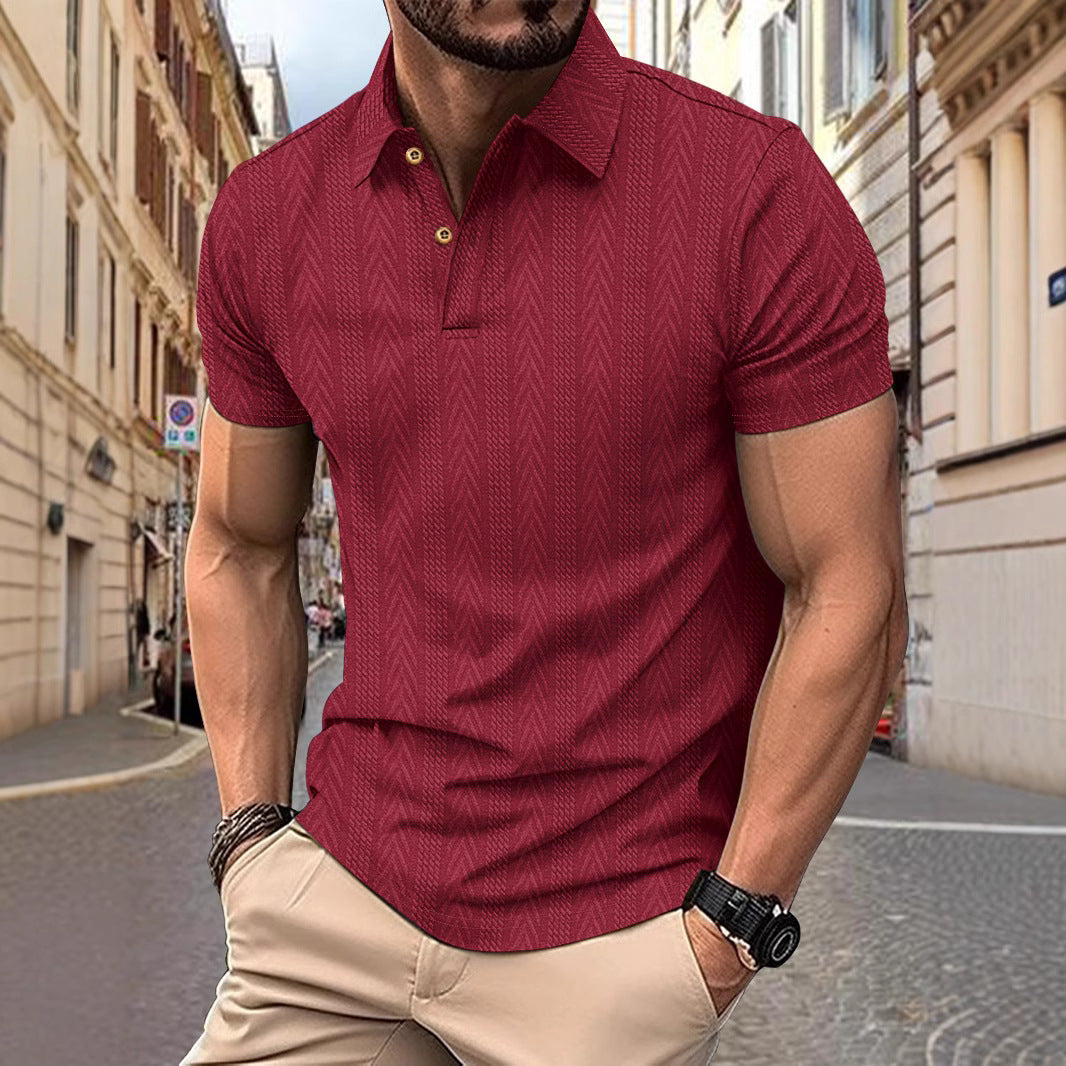 Herren Polo-Shirt mit strukturierter Oberfläche Echoarchiv