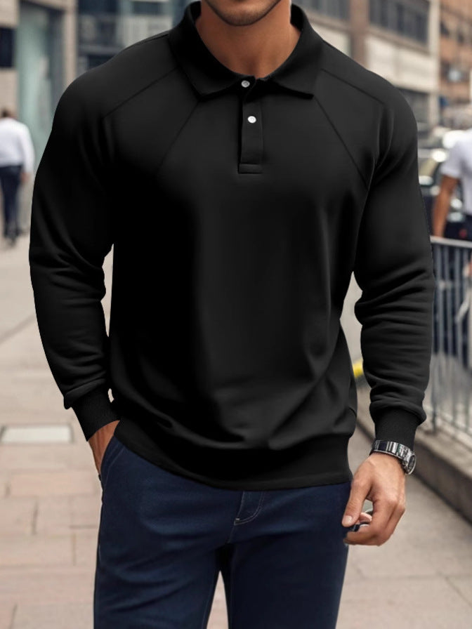 Herren modisches Polohemd mit langem Arm und sportlichem Schnitt Echoarchiv