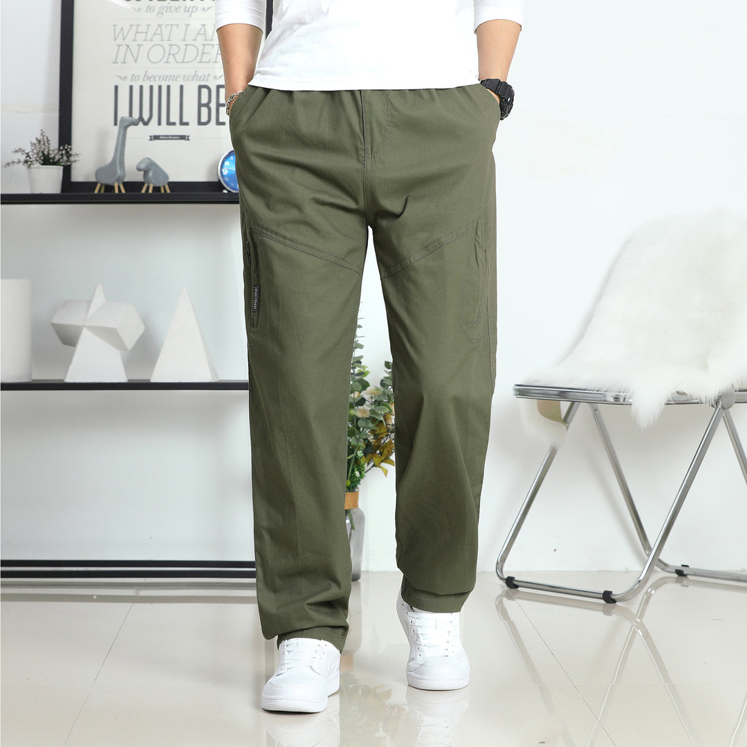Herren Weite Cargohose im Utility‑Stil mit seitlicher Reißverschlusstasche und ergonomischen Nähten Echo Archiv