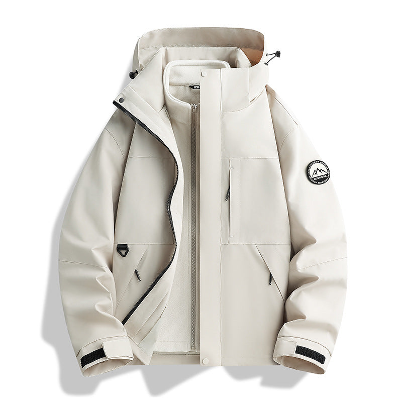 Damen Wasserabweisender Parka mit abnehmbarer Fleece-Innenjacke und Kapuze Echo Archiv
