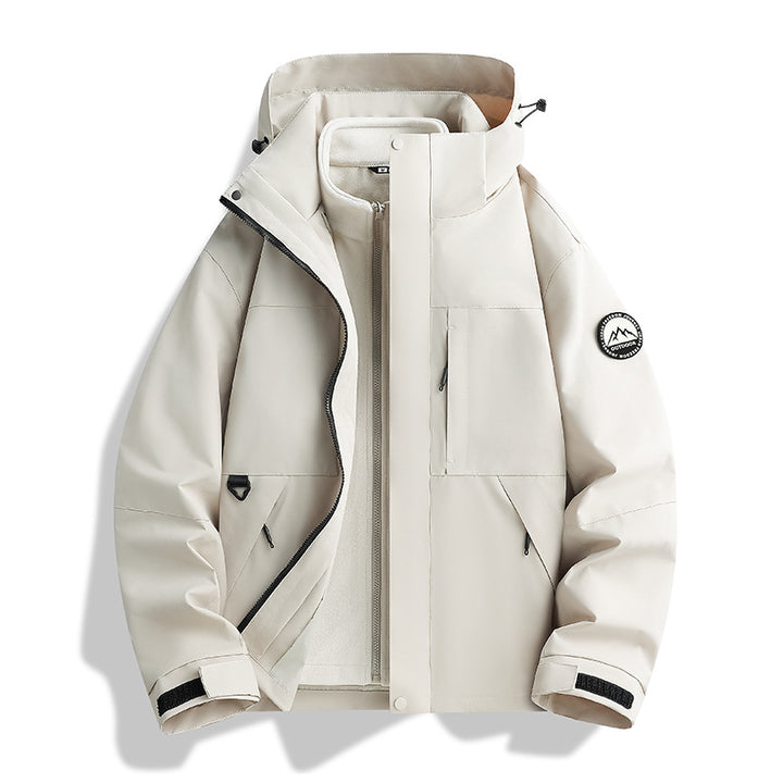 Damen Wasserabweisender Parka mit abnehmbarer Fleece-Innenjacke und Kapuze Echo Archiv