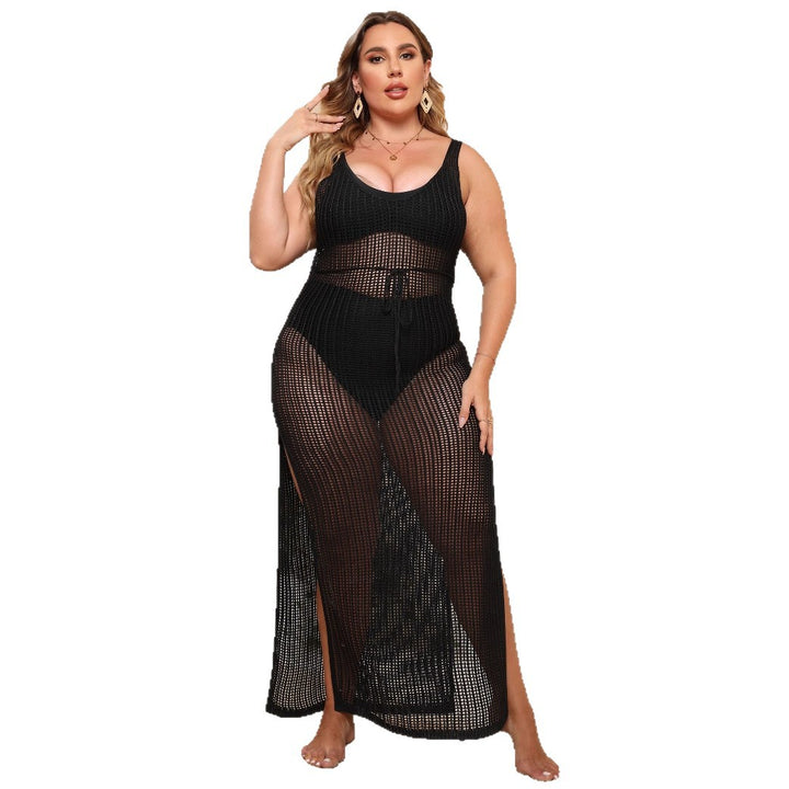 Damen transparentes Strandkleid mit seitlichen Schlitzen Echo Archiv