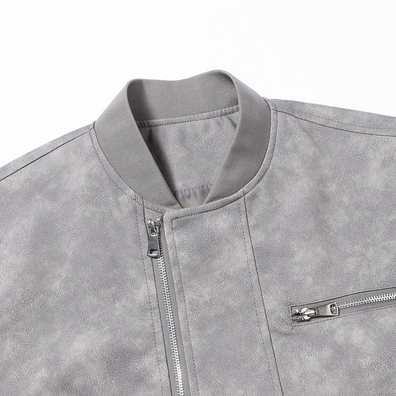 Herren Oversize Bomberjacke im Utility-Look mit Ärmeltasche, Rippbündchen & verdecktem Reißverschluss Echoarchiv