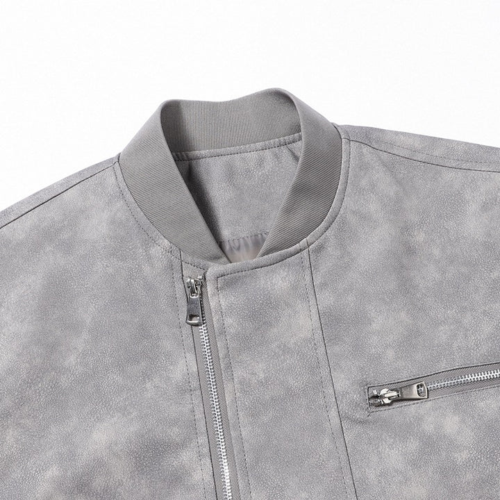Herren Oversize Bomberjacke im Utility-Look mit Ärmeltasche, Rippbündchen & verdecktem Reißverschluss Echoarchiv