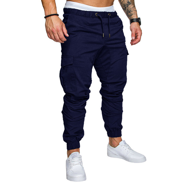 Herren Tapered Cargo-Jogger mit elastischem Bund, Kordelzug und Beuteltaschen Echo Archiv